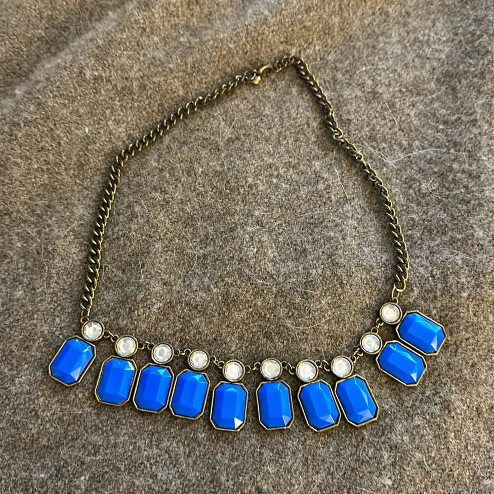 Jcrew blue statement necklace